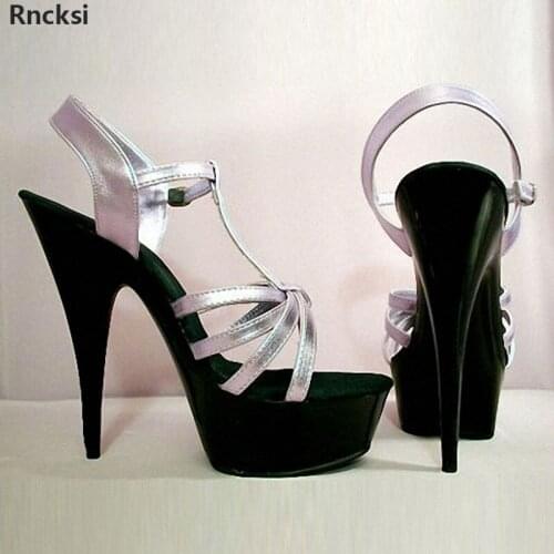 Rncksi New Elegant Silver 15 CM High Heel Platforms Pole / Performance / Star / Model Shoes, Wedding Shoes
