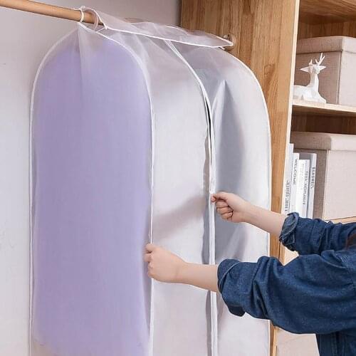 Foldable Wardrobe Hanging Bag Overcoat Suit Clothing Storage Organizer Garment Storage Bag Large Handbag Household Anti-dust Set