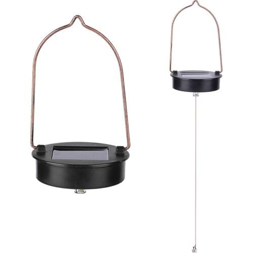 Solar Panel with LED Bulb DIY Hanging Lanterns Replacement Top with LED Bulbs Solar Lamp Accessories for Outdoor Garden Lights