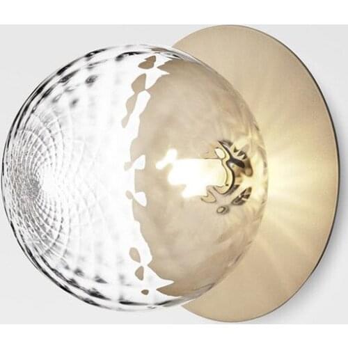 Nordic modern simple living room glass wall lamp Art Hotel bedside bathroom mirror decoration wall lamp