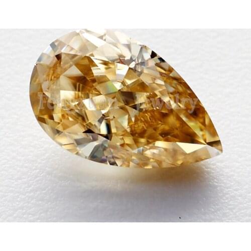 Loose Moissanites Diamond Champagne Color 1.5carat 7x9mm Excellent Brilliant Cut Gem stone Pear Shape for Moissanites Ring