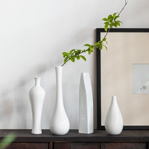 Vases Ceramic Jarron Vase Home Decor Room Decoration Tabletop Vase Ornaments White Mini Home Vases For Decor горшкицветов стакан