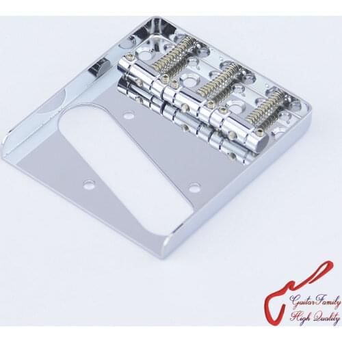 1 Set GuitarFamily Vintage Fixed Electric Guitar Bridge Chrome ( #0308 ) MADE IN KOREA