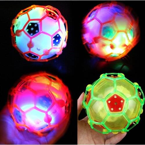 1pc Children crazy led light electric dance music football bouncy ball toys luminous football toy