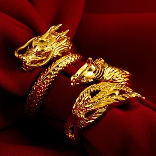 1 Pcs Cool Opening Rings Unisex Ring Men Women Jewelry Adjustable Phoenix Dragon Ring Good Gifts Alloy Animal Metal Unisex New