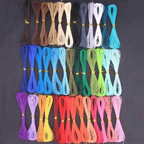 10 Meter 1mm 40 Color Mixed Wax Rope Beaded Rope DIY Jewelry Bracelet Necklace Handmade Material Discovery