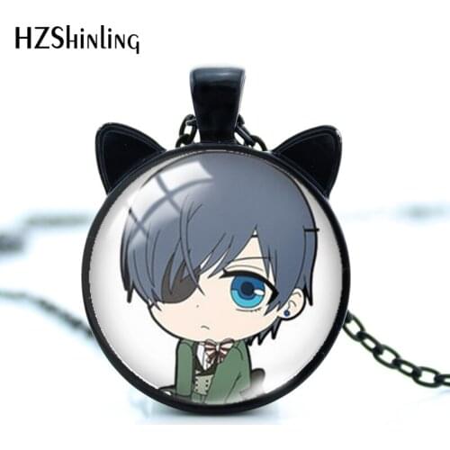 2020 New Tokyo Ghoul Pendant Necklace Anime Cat Ear Jewelry Round Photo Pendants Glass Dome Necklaces