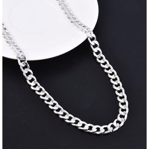 2021 Fashion Temperament Hot Sale Trendy Male Hip Hop Rock Cuban Chain Side Body Jewelry 8mm Size 16-24