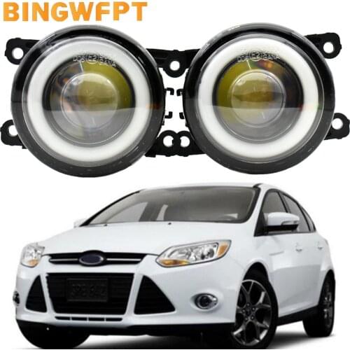 2X Angel Eyes Car Styling front bumper LED fog Lights with LEN For Ford Focus MK2 Estate DAW 2004-2010