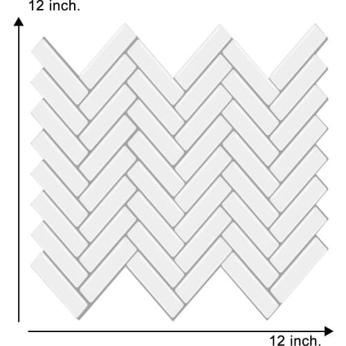 12*12 Inch 3D Tile Sticker White Subway Tiles Peel and Stick Tile Upgrade Thicker Design Stick Tiles Kitchen Backsplash Sticker