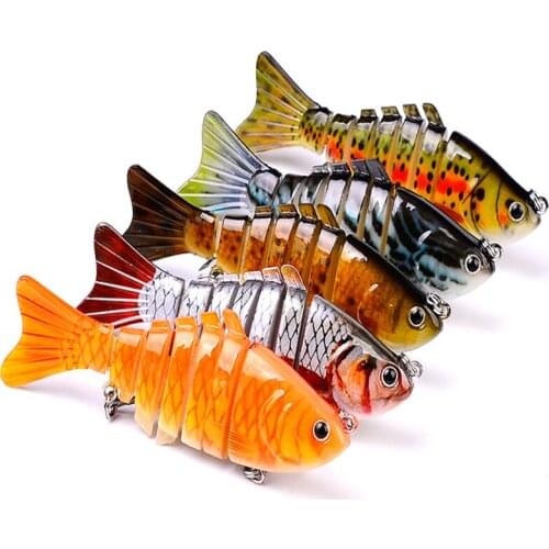 5PCS Fishing Lures Multi-section Hard Bait 100mm15g Artificial Bait Minnow Crankbait Jig Perch Carp Fishing tackle Lure