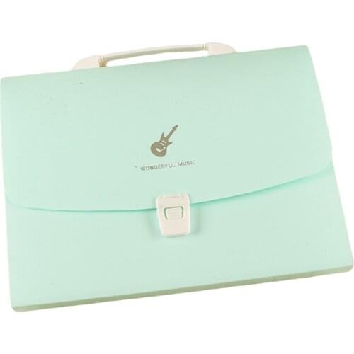 A4 Kawaii Document Bag Waterproof File Folder 13 Grids Handheld File Folder Organ Box School Office Notebooks Stationery Storage