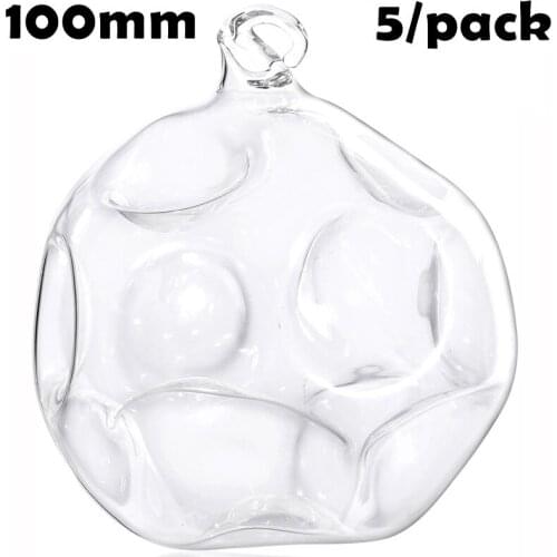 Promotion - DIY Paintable Home Event Garden Glass Christmas Decoration Ornament 80*80mm Glass Pagoda, 5/Pack