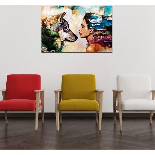 American Tribe Landscape Wall Art Canvas Painting Print Abstract Picture for Hallway Room Bar Home Decor Dropshipping