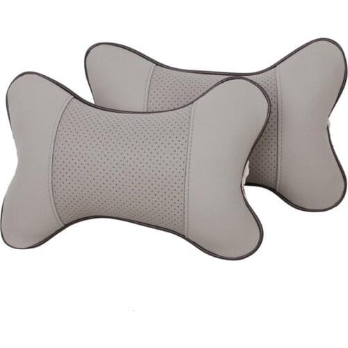 Car Pillow Car Headrest PU Leather Neck Headrest Protector Four Season General Purpose Car Neck Pillow