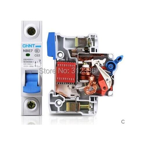 Free Shipping circuit breaker C63 1P 63A small air switch unipolar house or home use or Electric generator use or other