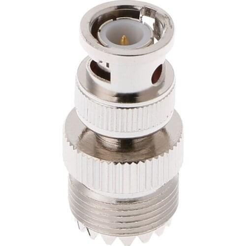 BNC Male Plug To UHF SO239 PL-259 Female Jack RF Coaxial Adapter Cable Connector