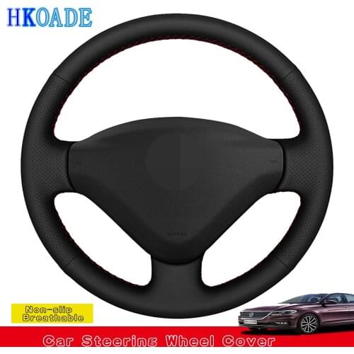 DIY Genuine Leather Car Steering Wheel Cover For Peugeot 207 2006-2014 Partner 2009-2018 Expert 2008-2016 Fiat Scudo 2010-2016