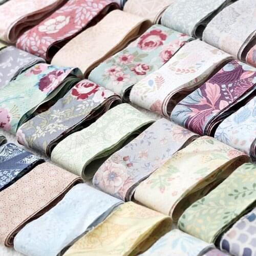 Floral cotton edging strips handmade DIY fabric piping belt backpack seaming sewing accessories webbing 1 yards