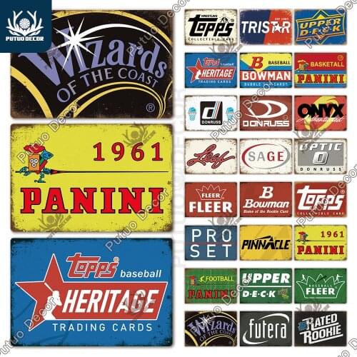 Putuo Decor Star Card Brand Vintage Metal Plate Tin Sign Wall Decoration for Club Store Man Cave Advertising Plate Wall Decor