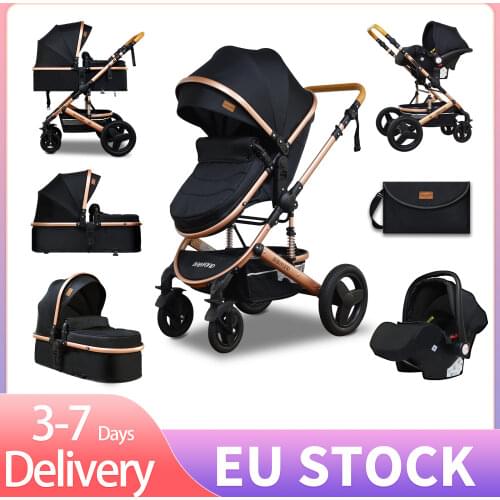 Belecoo 3 in 1 Baby Stroller High Landscape Carriage Light Two-way Shock-absorbing Pram For Newborn baby Send Bags