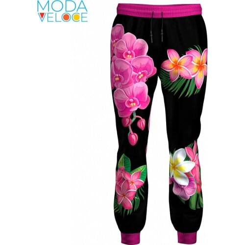 3d print Floral Tropic Exotic Hibiscus Running Sweatpants Male Trousers Jogging Wome Pants Pencil Workout Drawstring Wom Clothes