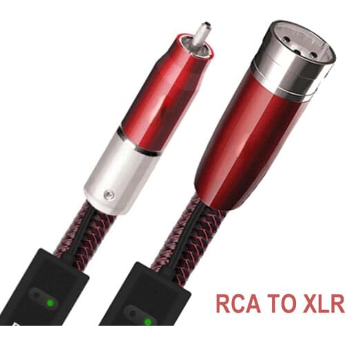 HIFI Audiophile Hi-End FIRE analog 2 RCA male to 2 xlr male or female Interconnect Cable with 72V DBS