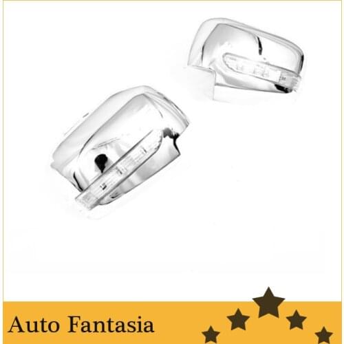 Chrome Mirror Cover LED Blinker for Mitsubishi L200 Triton-Free shipping