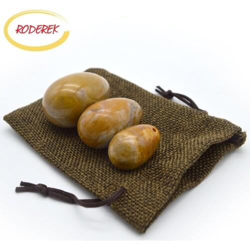 Jade Yoni Egg Set For Kegel Exercise Natural Jade Egg Drilled Stone Massager Healthcare And Wellness Tools