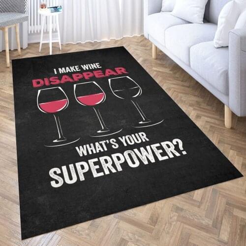 I Make Wine Disappear Carpet for Living Room 3D Anime Cartoon Rug Gamer Teen Room Bedside Lounge Rug Kids Children Floor Mats