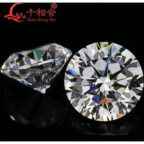 Best qaulity 6A 17-20mm big size Round Brilliant Cut 8 hearts and 8arrows White color Synthetic Cubic Zirconia Loose CZ Stone