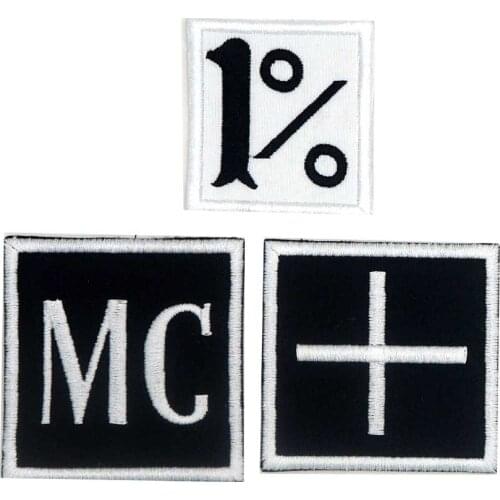 MC CROSS NAME TAG PATCH Embroidered name tags Patches iron on backing
