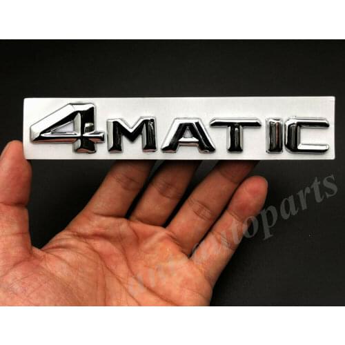 Metal Chrome 4MATIC Letters Car Trunk Emblem Decals Sticker Badge Biturbo V8 V12
