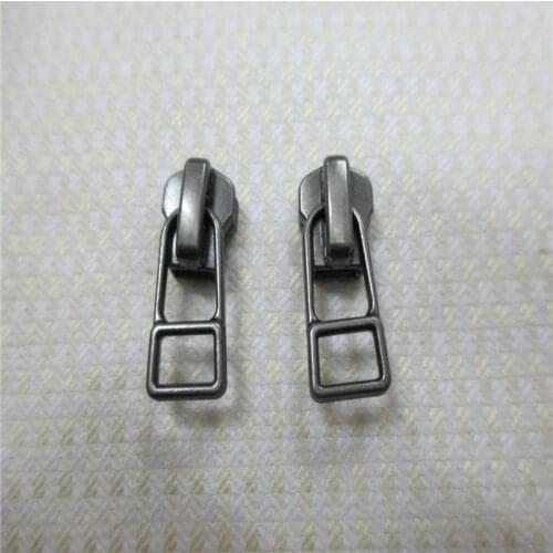 20pcs/lot Ykk Metal Zipper Slider Puller Pull Head Vintage Ancient Silver Repair Leather Boots Bags Garment Sewing Accessories
