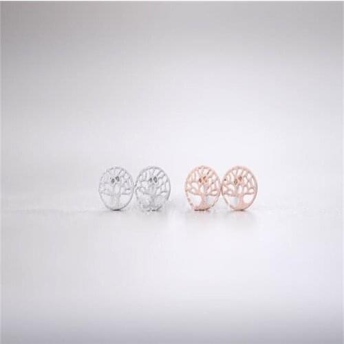 Fashion Wishing tree Stud Earrings zinc alloy stud earrings earring for women