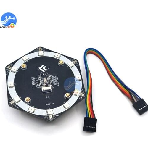 6+1 I2S Microphone Array Module Voice Recognition sound source localization Programable RGB LED Display K210 Development Board