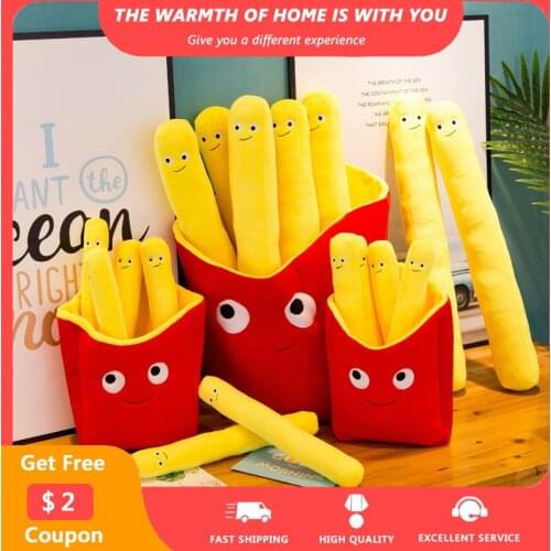 Cartoon Cute Cushion French Fries Pizza Hamburger Print Pillow Kid Toy Gift Playing Cushions Armchair Backrest Pillow home decor