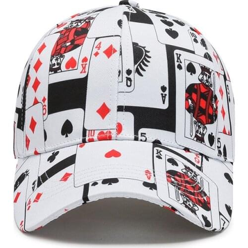 Men and women printing element Baseball Cap street tide hat hip-hop Poker Hat