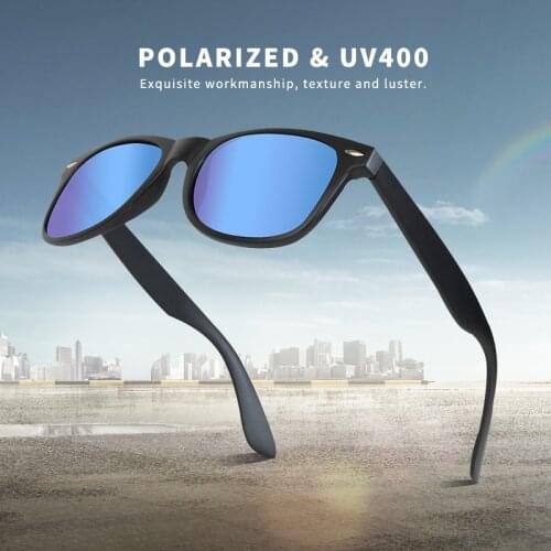 AIVERLIA Classic Polarized Sunglasses Men Driving Sunglasses Male Women Brand Designer Black Frame Eyewear Glasses UV400 AI19