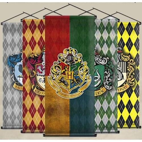 Hot Sale Harri Grid Hanging Flag Fan Magic Flag Indoor Scene Potter Bar Decoration Flag Can Be Customized Gift