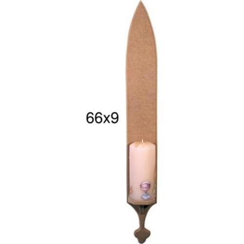 ŞA168 Wall Mumluğu, Unpainted Mdf Wooden Candle Holder
