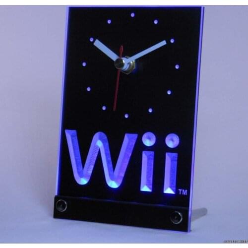 Tnc0194 Wii Game Room Table Desk 3D LED Clock