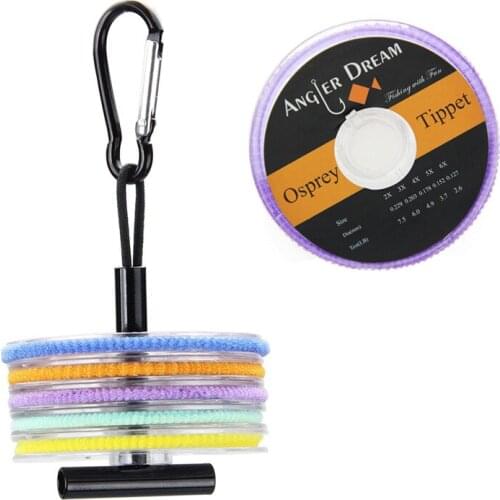 Tippet Nylon 2 3 4 5 6 X Fly Fishing Tippet Line Clear Nylon 50M /55Yds Fly Fishing Tippet Line with Tippet Holder