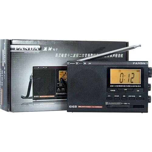 Panda 6168 whole band second frequency conversion stereo portable semiconductor radio elderly
