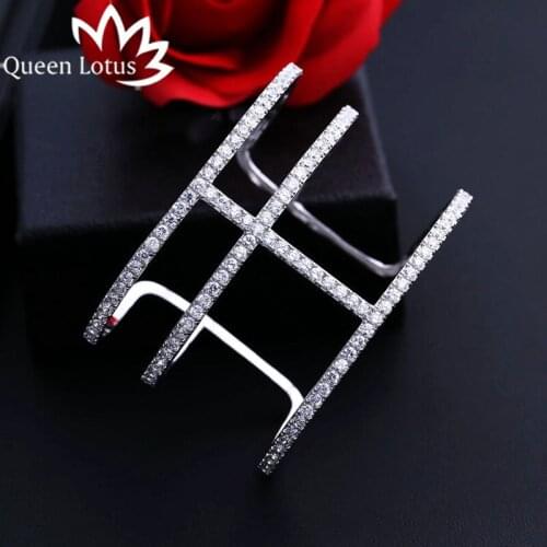 Queen Lotus 2018 New High Quality Charms Bangle For Women Fashion T Show AAA Cubic Zirconia Exquisite Wedding Bangle For Party