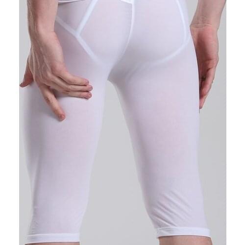 Sexy Men Low Waist Pants Gay Fifth pants Male Summer Pajamas