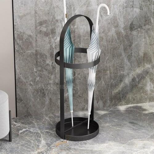 Nordic Wrought Iron Household Furniture Umbrella Stands Hallway Porch Cafe Umbrella Holder Office Hotel Lobby Drain Storage Rack