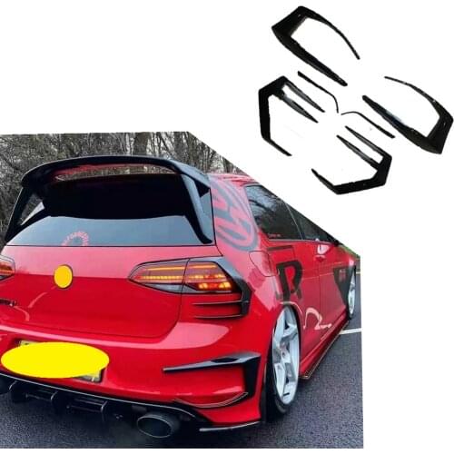 Rear Bumper Splitter Canard Fog Lamp Light Trim For VW Golf 7.5 MK 7.5 GTI R GTD 2016-2019 Car Modelling