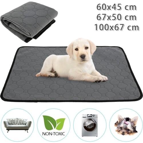 Pet Training Pee Pad Puppy Diaper Pad Repeated Water Absorbing Dog Urine Waterproof Washable Bed Mat Anti-slip Pee Pad Blanket