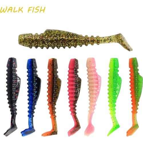 WALK FISH 5PCS/3PCS 120mm/80mm Fishing Lure Soft Lure Artificial Silicone Bait Wobbler Floating Fishing Baits Fishing Tools